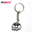 Customize hard enamel halloween metal sword handcuffs skull hard hat keychains